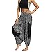 Produktbild FeiBeauty Damen Lose Yoga Hosen Pumphose Haremshose Sommerhose Baggy Boho Aladdin Jumpsuit Pants Sommer Elegant Leinen Leicht Pumphose