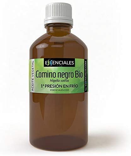 Essenciales - Aceite Vegetal de Comino Negro BIO, 100% Puro y Certificado ECOLÓGICO, 500 ml | Aceite Vegetal Nigella Sativa L, 1ª Presión Frío