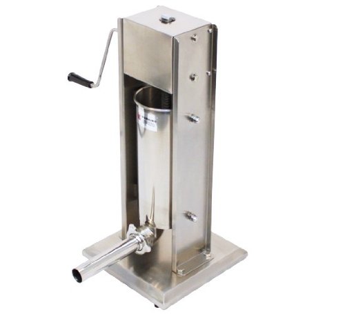 RICOO Wurstfüller RWH-05 Wurstfüllmaschine Wurstmaschine Wurstfüllgerät Handwurstfüller *5Liter Fassungsvermögen + 2-Gang Getriebe + inkl 4 Füllrohre + Material V2A Edelstahl + inkl 2 Ersatzdichtungen - 2
