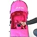 NEW ZETA VOOOM RASPBERRY (DOTS) BUGGY STROLLER PUSHCHAIR WITH LARGE SUN CANOPY HOOD with Rain Cover