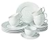 Produktbild Gallo Design 19-5248-7127 NewSweetBasic Kaffeeset Geschirrsets, Porzellan, weiß, 18 teilig
