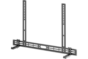 XINLEI Universal Soundbar Bracket Fits Soundbars with/without Holes up to 10kg, for Samsung Soundbar, Sony LG PC Bose JBL Bomaker, Soundbars TV Mount with Anti-Slip Base Holder, Install on TV or Wall