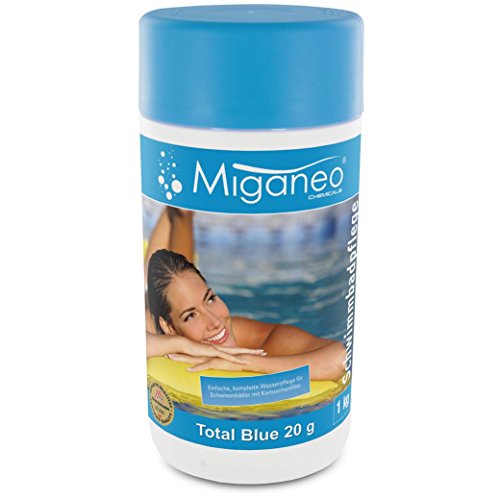 Miganeo® 1 kg Total Blue Tabs 20g 5in1 Multitabs chlor für Pool Schwimmbad Chlortabs Ph minus Alegezid (1 kg)