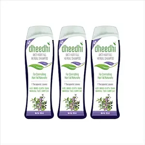 Dheedhi Anti-Hairfall Herbal Shampoo | Herbal Shampoo for Men and Women | Reduces Hairfall and Enhance Hair Growth - 100 ml (Pack of 3)