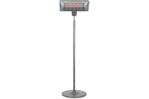 La Hacienda Grey Series Standing Heater - Quartz Element. IP24