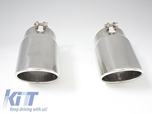 Preisvergleich Produktbild KITT TY-D022 Auspuffblende Endrohre Auspuff Edelstahl Endrohr