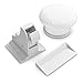 FANYI Child Safety Magnetic Cabinet Locks Set with 3M Adhesive Tape. Baby Proof Cabinets and Drawers No Tools Needed. Inside Cabinet Door To Keep Children Safe - Convenient On and Off Switch Make sure Baby Safety 1st at Home and Kitchen,installed inside with Sticky Pad,out of Sight ,Need Not Drill Holes, Choose it to Protect Your Children and Your Brand Cabinet Now ! (4 Locks - 1 Key)