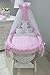 Babymajawelt® Cot "Stars/Stars 10 parts, Crib with Bedding (Pink)