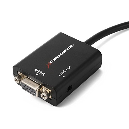 XCSOURCE HDMI Stecker zu VGA Buchse Umwandlung Adapter + 3.5mm Klinke Audio Kabel 1080P 720P für PS4 Xbox TV PC Notebook XC320 - 3