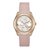 Guess Damen Analog Quarz Uhr mit Leder Armband W0895L6