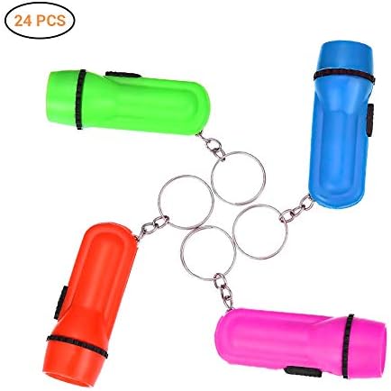 Mallalah 24Pack LED Flashlight Mini Keychain Torch, Key Chain Flashlights, Mini Pocket Torches