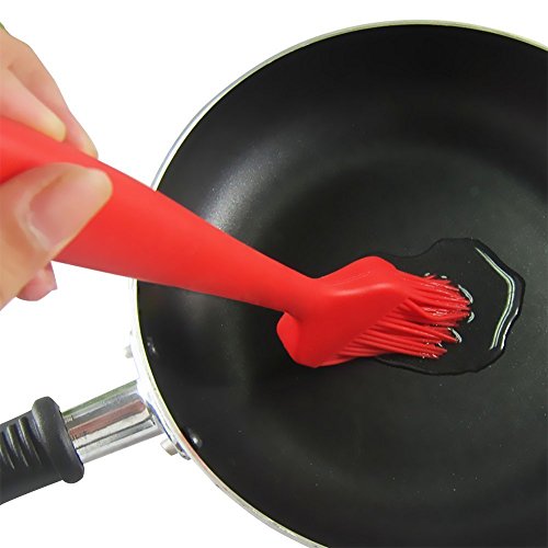 HelpCuisine [4er-Pack] Küchen Silikon Backpinsel/grillpinsel- BBQ Barbecue Pinsel Fleischpinsel Bratenpinsel hitzebeständig Küchenpinsel Kochpinsel in 4 tollen verschiedenen Farben - 6