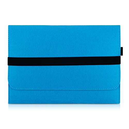 kwmobile Laptoptasche Filz Sleeve für 11" 11,6" Laptop / Tablet - Notebook Tasche Schutzhülle Laptop Case Hülle in Blau mit Innentaschen Innenmaße: ca. 31,5 x 25 cm