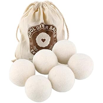6x Wohlstand Trocknerbälle - Wiederverwendbare Wolltrocknerbälle Für Fluffige Wäsche