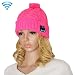 Produktbild my-call Bluetooth Headset Beanie Knitted Warm Winter Hat für iPhone 6 & 6S/iPhone 5 & 5S/iPhone 4 & 4S and Other Bluetooth Devices (Magenta)