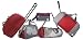3G Polyester 787 Cms Set Of 5 Softsided Maroon Travel Duffle Set RS.1699.00