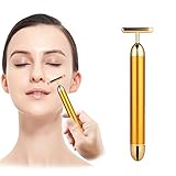 24k Golden Beauty Bar,inkint Electronic Facial Roller Waterproof Micro Vibrating Massager for Face Lifting,Anti-aging Machine-Slimming cheeks Skin Tightening Anti Wrinkle
