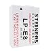 Produktbild Akku für Canon LP-E8 | Kompatibel mit Canon EOS 550D 600D 650D 700D | 1140 mAh | 7,4 V | 8,3 WH - mit Infochip von Steiners Elektronik