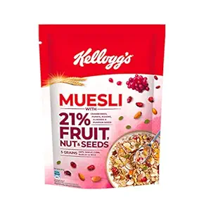 Kelloggs Muesli With 21% Fruit, Nut & Seeds |Tastier Now With Cranberries And Pumpkin Seeds |500g