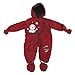 Baby Boys Space Dog Lets Go Explore All In One Hooded Winter Snowsuit (9-12 Months) (Wine)