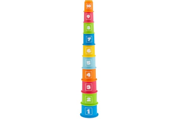 Chicco Jeu de gobelets empilables, Jeu de Formes et d'assemblage, Jeu pour bébé