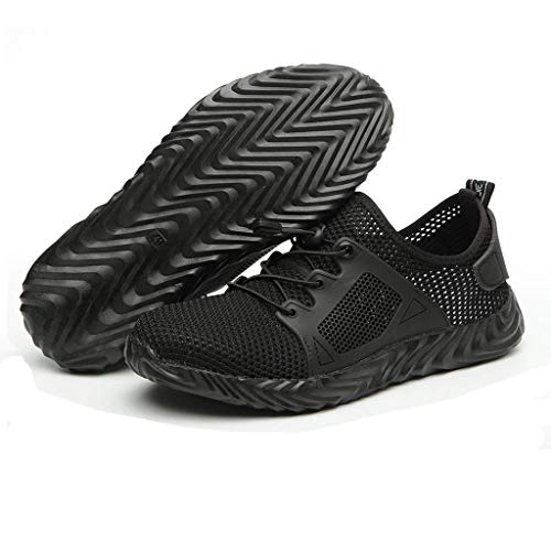 Preisvergleich Produktbild Sumeiwilly Arbeitsschuhe Herren Damen Sicherheitsschuhe Leicht Stahlkappe Sportlich und Mesh Atmungsaktiv Schutzschuhe Einstichvermeiden Schuhe Unisex Größe 36-48