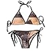 Produktbild Adjustable Bikini Set Halter Ladies Swimming Costume, Horse Sea at Sunset Time Horizon Speed Exotic Nature Animal Picture Art,Halter Beach Bathing Swimwear
