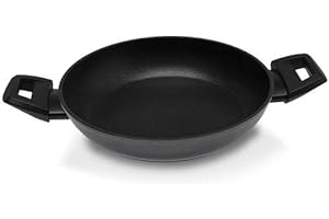 Zanetti - Evolution Tegame induzione Diametro 20 cm, Tegame Antiaderente con 2 Maniglie, Alto Spessore, Colore Nero