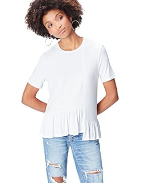 FIND Damen T-Shirt mit asymmetrischem Schößchen