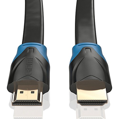 5m | HDMI-Kabel Flach | 4K Ultra HD 2160p / Full HD 1080p | 3D / ARC / CEC | Ethernet | TV | PC/ Notebook | von JAMEGA - 4