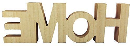 khevga Wohnzimmer-Deko: Schriftzug Home Holz in rosa - 2