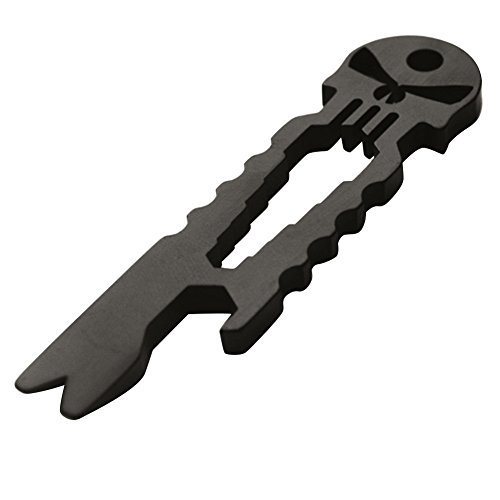 FeBite EDC Multitool Schlüsselanhänger Messer-Set Totenkopf Schlüsselanhänger Bier Öffner Pocket Survival-Werkzeug