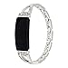 Produktbild bloatboy Edelstahl Diamant Armband Für Fitbit Inspire HR & Inspire Watch, Mode Ersatz Armband Gurt Band Kleine Uhrenarmband (Silber)