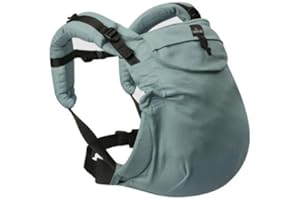 Néobulle - Mochila Portabebés | Evolutiva Néo V3 | Adaptable con Tejido Ajustable Hasta los 24 Meses | Tela de Fular 100% Algodón con Tirantes Suaves y Cinturón Fisiológico (Vert Eucalyptus_)