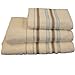 Price comparison product image Towel Catherine Lansfield Java Stripe 450Gsm Natural Plain Egyptian 100% Combed