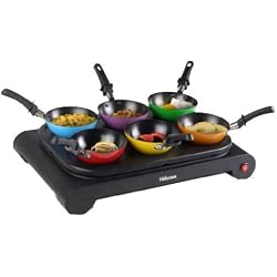 Wok Party Set Tristar BP-2827 - À utiliser aussi comme plancha et crêpière - Puissance : 1 000 W