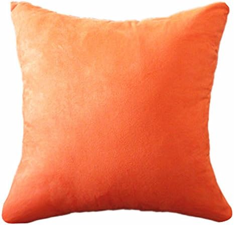 Pillow Covers Comfortable Soft Corduroy Corn Striped Decorative Throw Pillow Case Cushion Cover Orange (16" x 16")