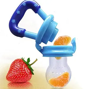 Laley Teether and Fruit Feeder Easy to Hold and Nibbler with Protective Cap BPA Free ( Pack of 1, Multicolored )