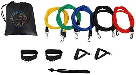 Bespolitan Resistance Bands Set for Yoga/ABS/Gym Workout (11-Piece) by BESPOLITAN INC.