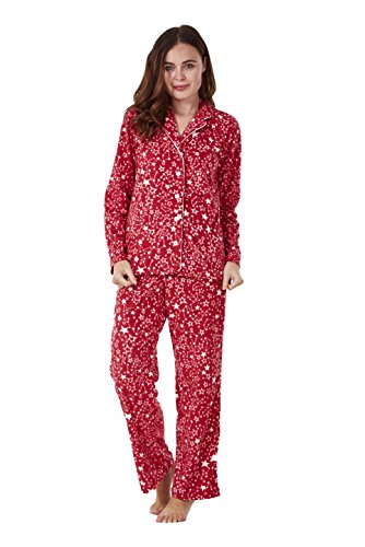 Buy Ladies Stunning Printed Fleece Pyjama Set Womens PJ's Winter Warm  Nightwear Size 16-18 Red/Stars Online at desertcartSINGAPORE