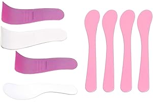 BZKSER 8pcs EspáTulas De DepilacióN De Silicona De Cera - Antiadherentes Aplicadores Palillos De Depilación,Espátula De Depilación, Cera Espátula,Adecuadas para Cremas Depilatorias y Máscaras Faciales
