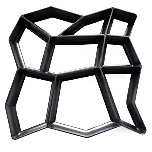 DIY Driveway Plastic Paving Pavement Stone Mold Concrete Stepping Pathmate Mould Paver Garden Decorated Tool