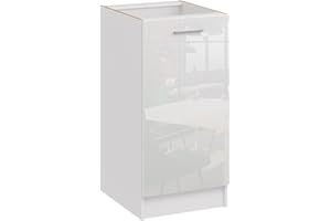 roe furniture Küchenunterschrank 45 cm Breite – Küchenschrank für Aufbewahrung – 45×82×44 cm – schmaler Unterschrank aus Holzwerkstoff, melaminbeschichtet