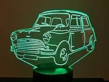  Zeichnung kompatibel mit Austin Mini Cooper 1275-S, 3D-Lampe LED