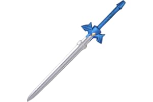 damdos Halloween Prop PU Foam for Cosplay Sword Sky Sword Kirito Kirigaya Shield Link Breath of The Wild Bow Arrow Crossbow Sword Birthday Gifts (1Pcs Blue)