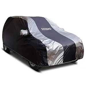 Amazon Brand - Solimo Mahindra Scorpio UV Protection & Dustproof Car Cover (Dark Blue & Silver)