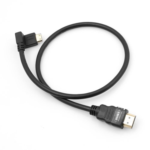 System-S HDMI zu Mini HDMI Kabel Winkelstecker 90 Grad Gewinkelt 90° Winkel 45 cm