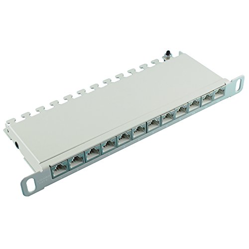 Ligawo 1020504.0 Patchpanel „Cat.6 12x RJ45 LSA“, 25,4 cm grau - 3