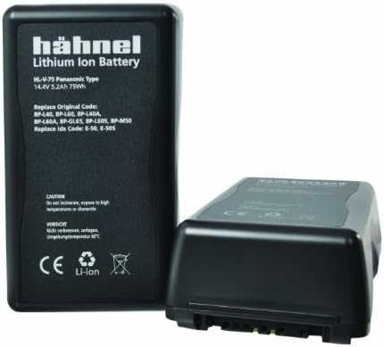 Hahnel V-Mount 75Wh 5200mAh Li-ion Panasonic Cell Broadcast Battery for V Lock Camcorders