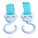 Lovely Baby Stroller Hooks, Smile Face, 2 Pack, Blue (14*5CM)